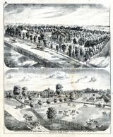 Bird's Eye View of Residence and Grounds of T.M. Rogers, John Sharp Farm, Adams County 1872